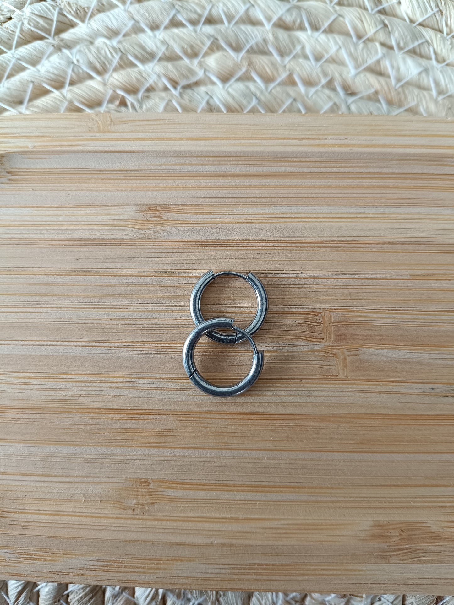 Créole argentée 12 mm